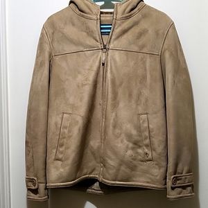 Maru faux suede hooded jacket S